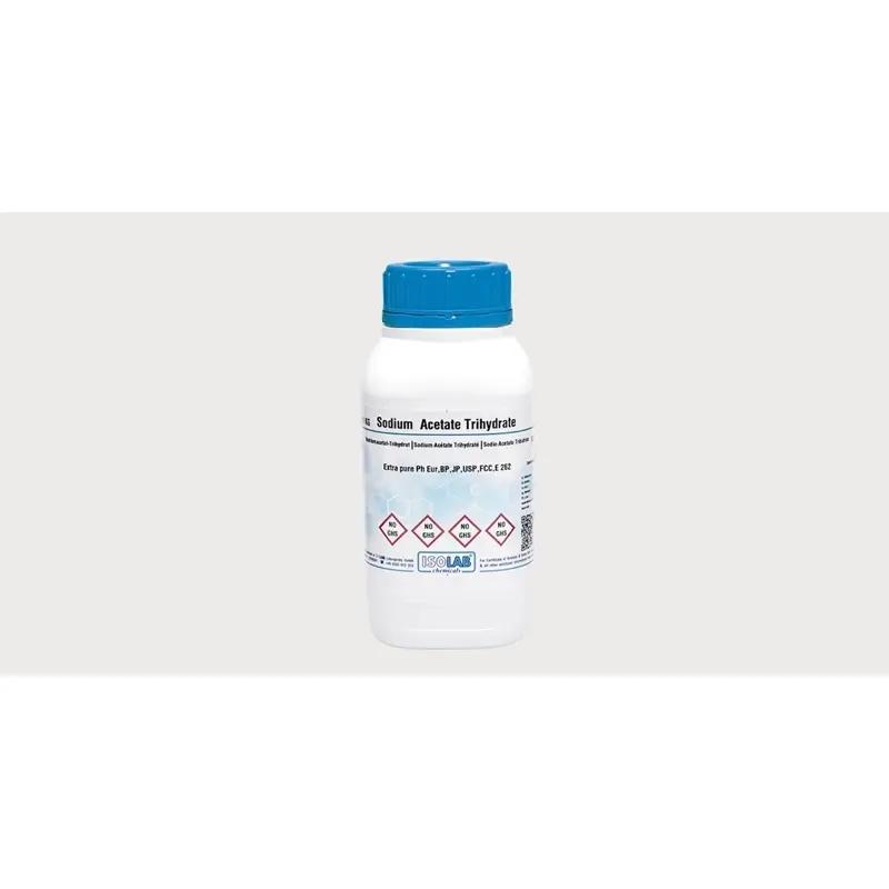 İSOLAB – Sodium Acetate Trıhydrate ≥ 99.5%, Extra Pure, Ph.Eur, Bp,Jp,Usp,Fcc,E262 – 1 kg