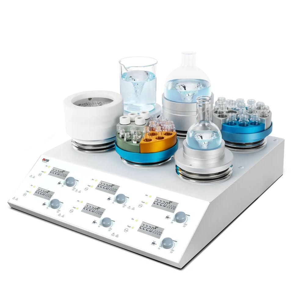 DLAB MS-H340-S4 4 Kanallı LCD Dijital Isıtıcılı Manyetik Karıştırıcı  280°C, 1500 rpm