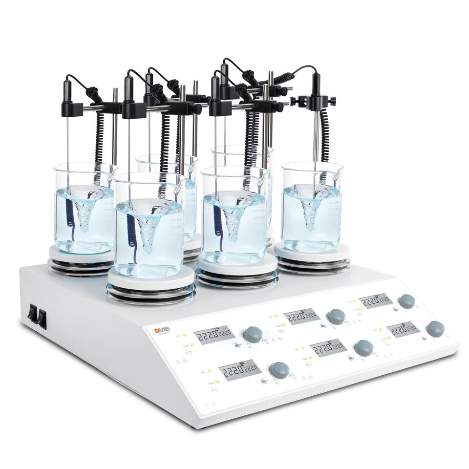 DLAB MS-H340-S6 6 Kanallı LCD Dijital Isıtıcılı Manyetik Karıştırıcı 280°C, 1500 rpm