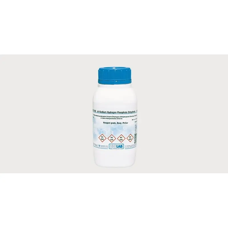 İSOLAB – Dı-Sodium Hydrogen Phosphate Dıhydrate ≥ 99.5%, Reagent Grade, Reag. Ph Eur – 1 kg