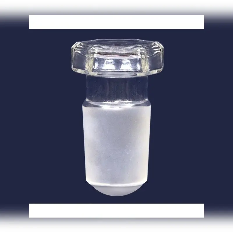 İSOLAB tıpa cam şeffaf hexagonal kapaklı NS 34/35