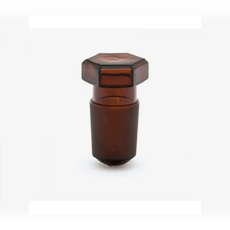 İSOLAB tıpa cam amber hexagonal kapaklı NS 24/29