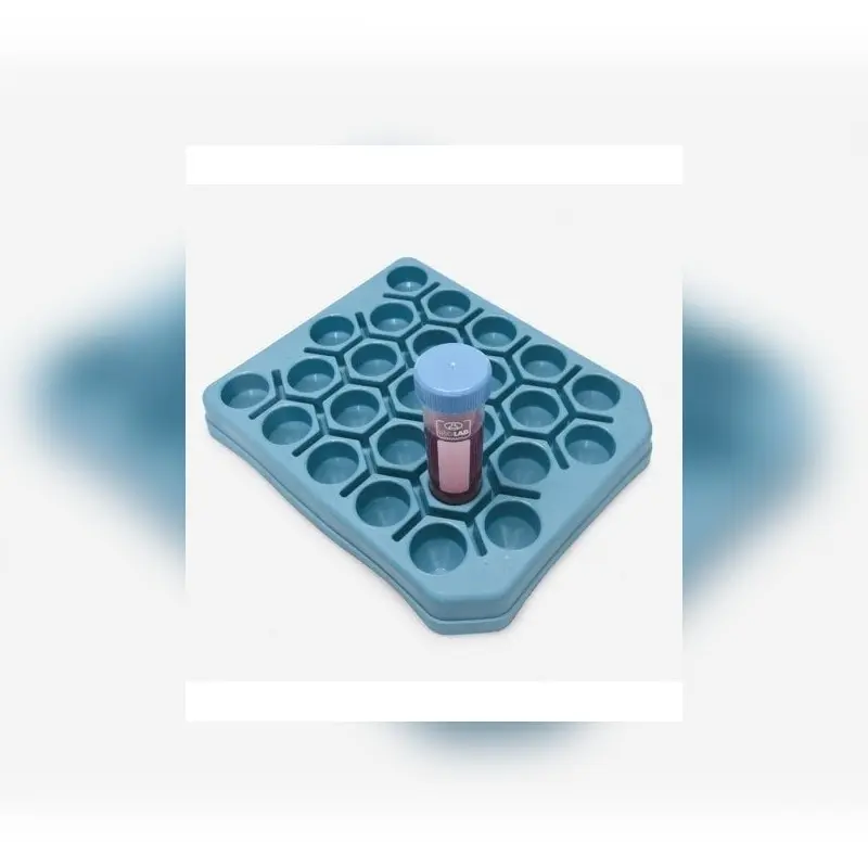 İSOLAB tüp standı P.P bas & bırak model 50 ml tüpler için mavi