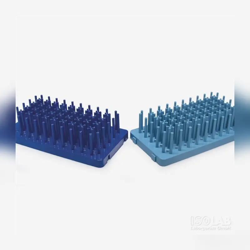 İSOLAB tüp standı ABS kirpi model 15 ml tüpler için lacivert
