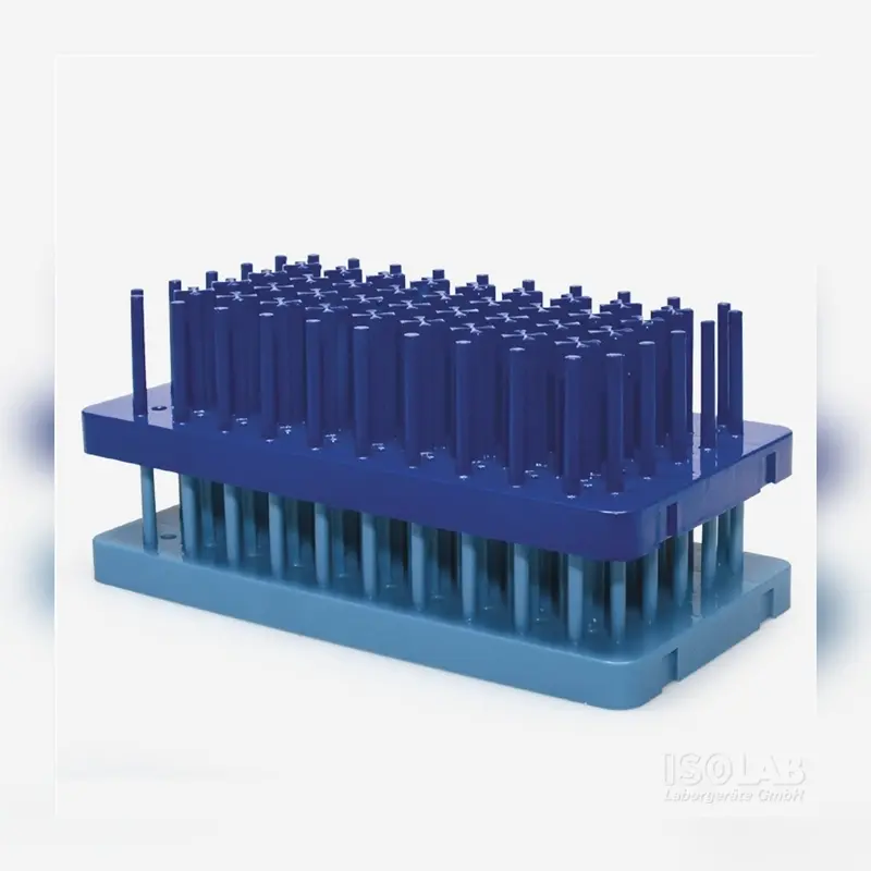 İSOLAB tüp standı ABS kirpi model 15 ml tüpler için lacivert