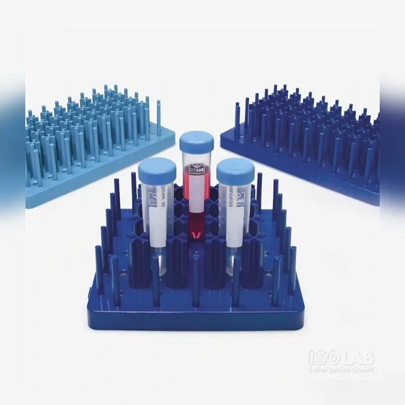 İSOLAB tüp standı ABS kirpi model 15 ml tüpler için lacivert
