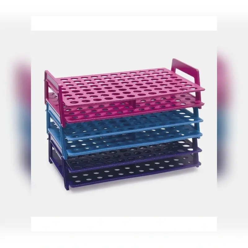 İSOLAB mikrotüp standı monoblok 5,0 ml tüpler için mavi