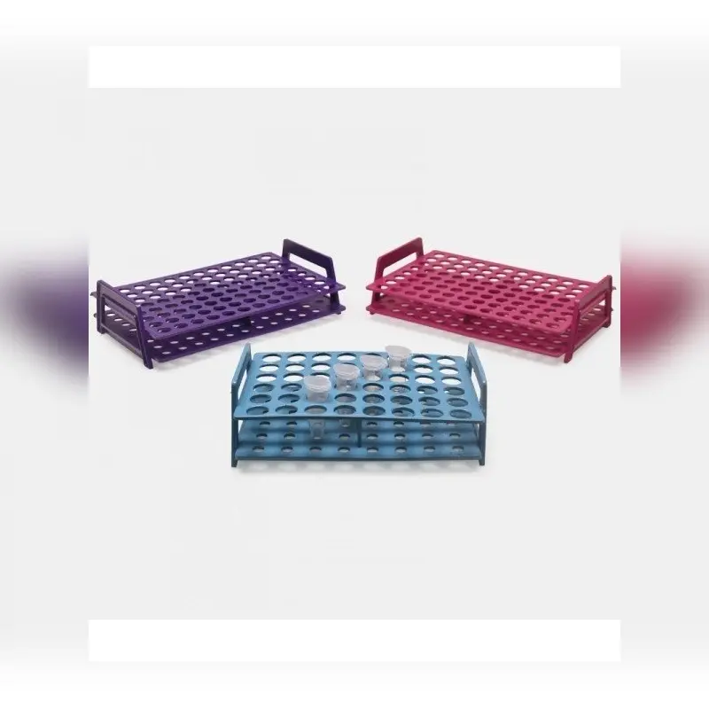 İSOLAB mikrotüp standı monoblok 5,0 ml tüpler için mor