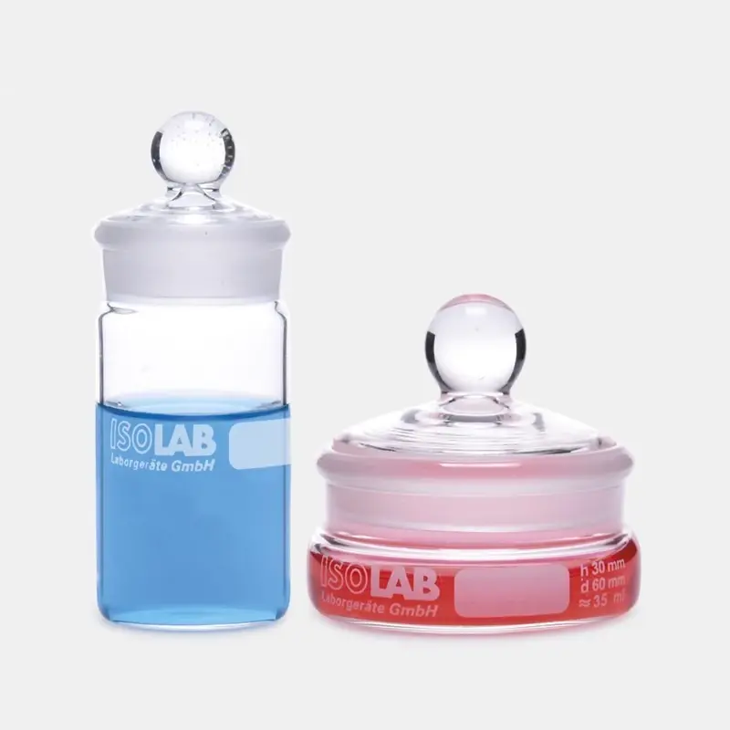 İsolab Cam Vezin Kabı 40 mm Çap 25 mm Yükseklik