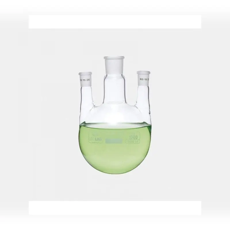 İSOLAB balon dibi yuvarlak 3 boyunlu paralel yan boyun merkez boyun : NS 14/23 yan boyun(lar) : NS 14/ 23 250 ml