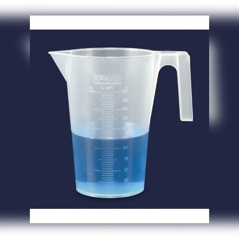 İSOLAB beher kulplu P.P kısa form kabartma skala 1000 ml