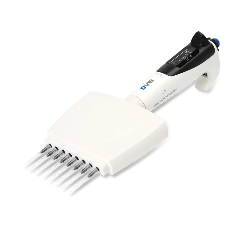 DLAB Elektronik Pipet  8 Kanallı 0.5-10µl Ayarlanabilir Çok Fonksiyonlu Otomatik Pipet dPette+