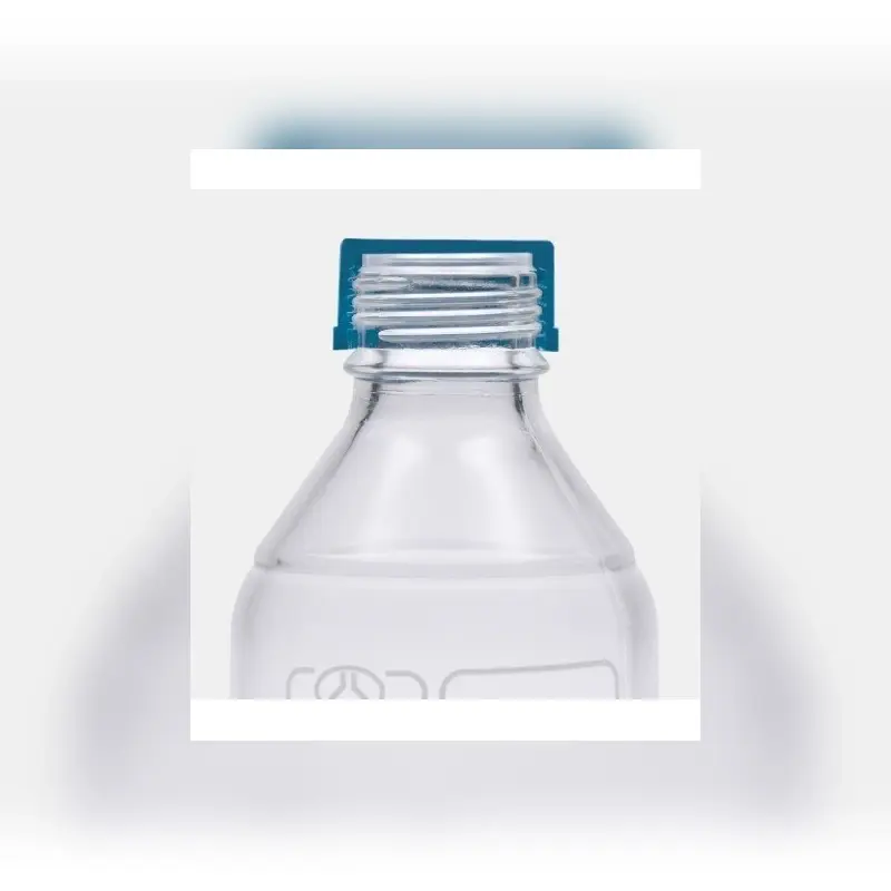İSOLAB şişe borosilikat cam şeffaf vidalı kapaklı 500 ml
