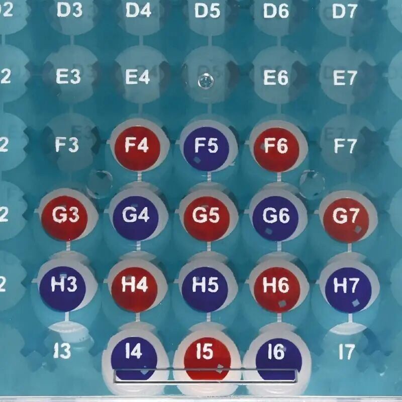 İSOLAB cryo tüp kutusu polikarbonat 2 ml tüpler için menteşeli kapaklı rubi