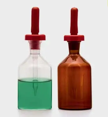 İsolab Şeffaf Cam Şilifli Damlatma Şişesi 100 ml 1 adet Laboratuvar Tipi