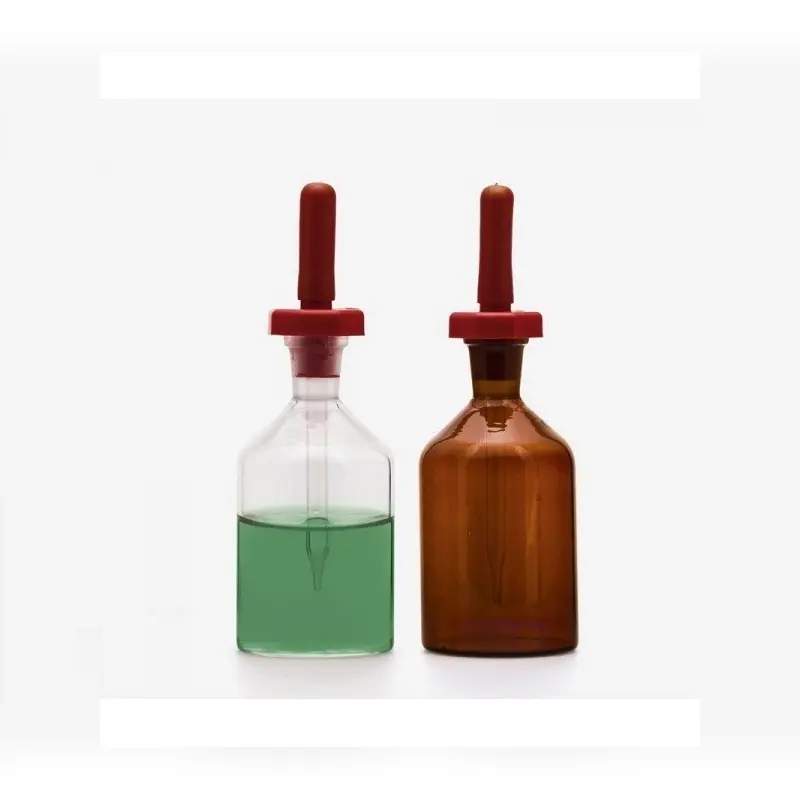İSOLAB şişe damlatma cam & şilifli amber 100 ml