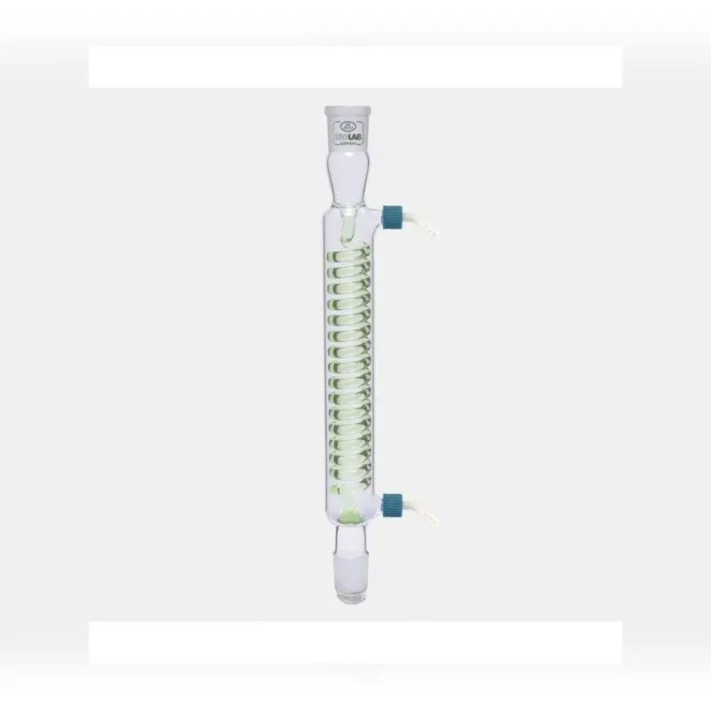 İSOLAB soğutucu spiralli 160 mm dişi şilif : NS 14/23 erkek şilif : NS 14/23 P.P yan kol