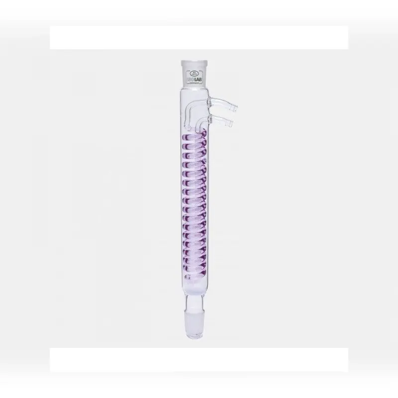 İSOLAB soğutucu dimroth 160 mm dişi şilif : NS 29/32 erkek şilif : NS 29/32 cam yan kol