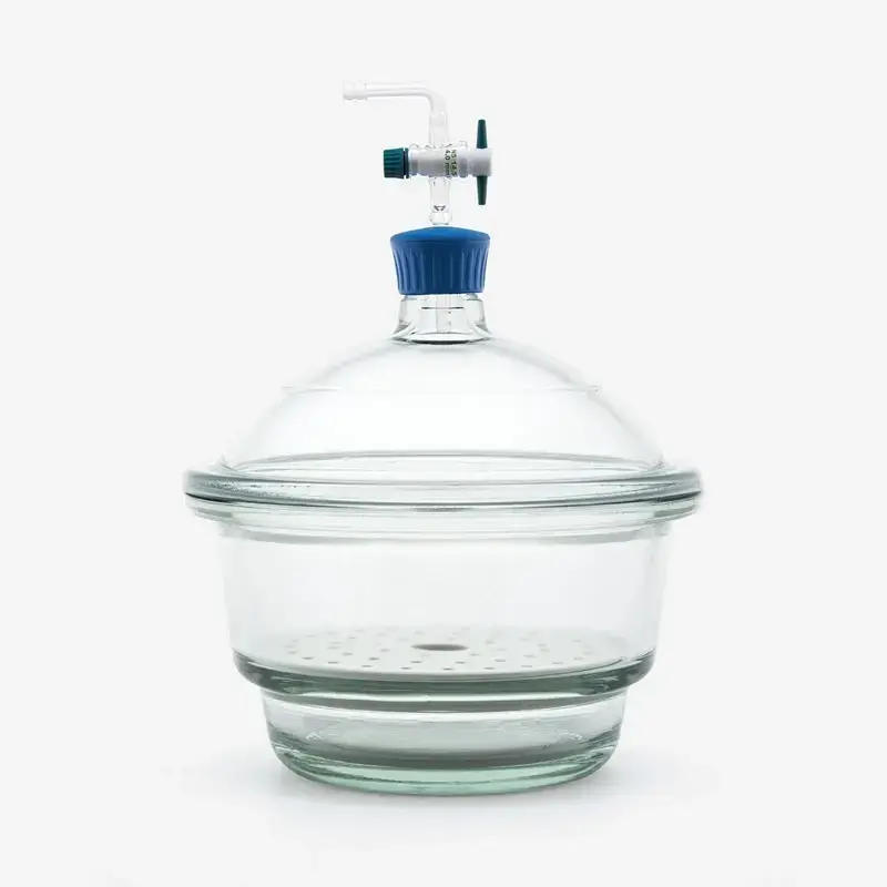 İSOLAB desikatör cam vakum musluklu çap 250 mm