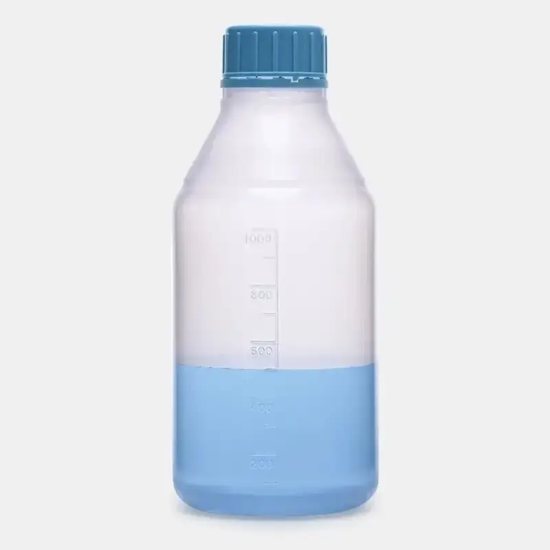 İSOLAB şişe ISO vida kapaklı orta boyun P.P şeffaf 1000ml