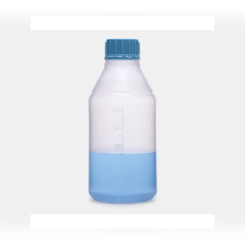 İSOLAB şişe ISO vida kapaklı orta boyun P.P şeffaf 1000ml steril