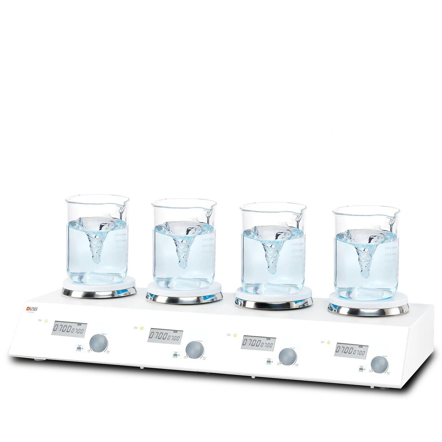 DLAB MS-H340-S6 6 Kanallı LCD Dijital Manyetik Karıştırıcı – 0–1500 rpm