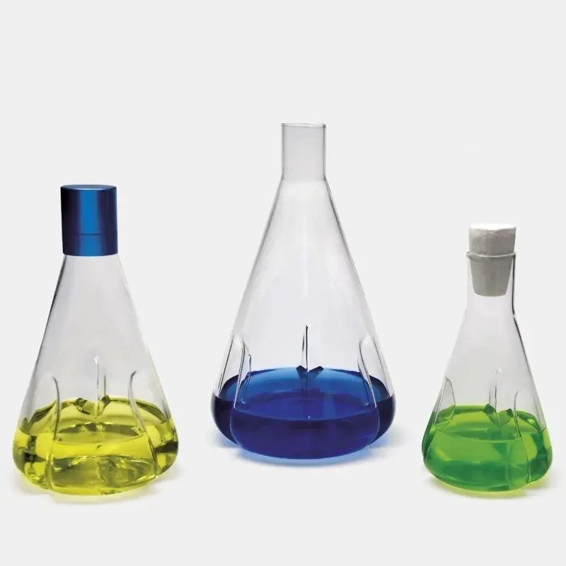 Erlen - Cam - Girintili Tabanlı  - Düz Boyunlu - Hücre Kültürü İçin - Kapaksız