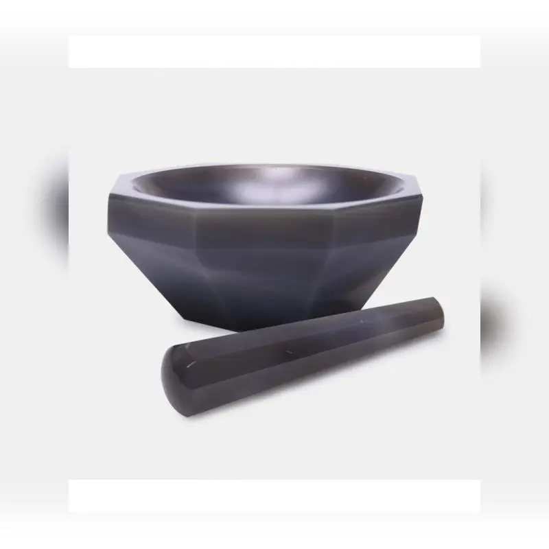 İSOLAB havan agat tokmağı ile çap 150 mm standart form
