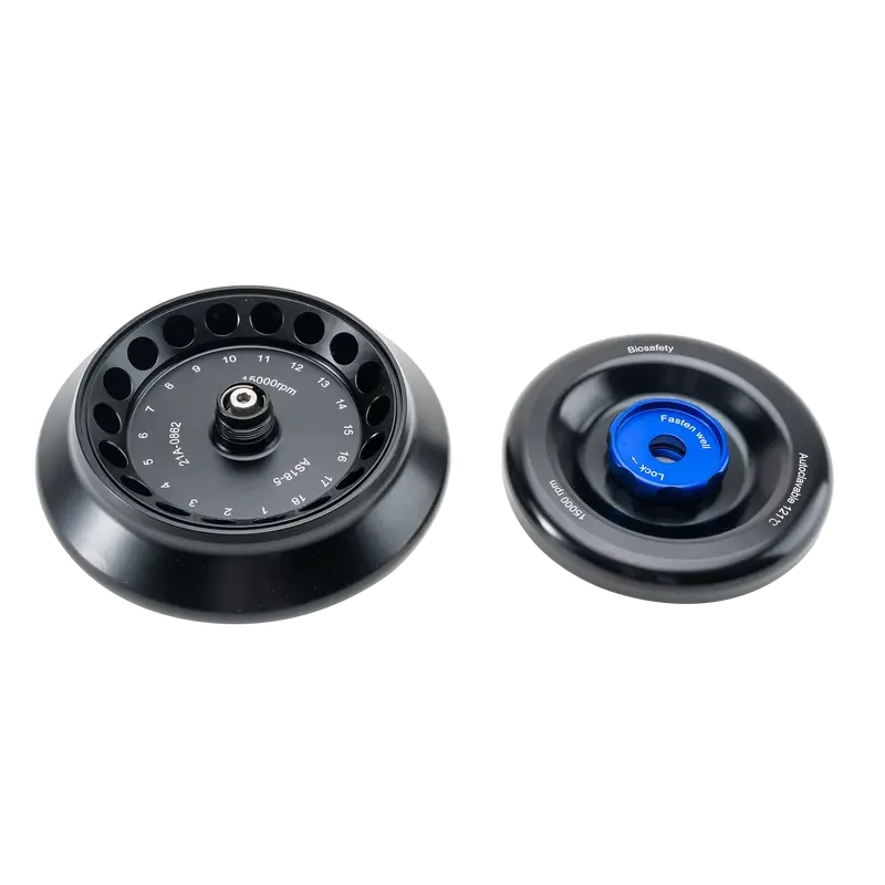 DLAB Alüminyum Alaşımlı Rotor Kiti Kapaklı, Sabitleme Klipsli ve O-Ringli, 15000rpm, 5ml x 18, D3024 & D1524R ile Uyumlu (Eppendorf Yuvarlak Tüp)