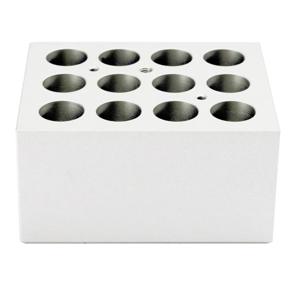 5mL Tüpler İçin 12 Delikli Isıtma Bloğu, Kuru Banyo Bloğu 105/150ºC