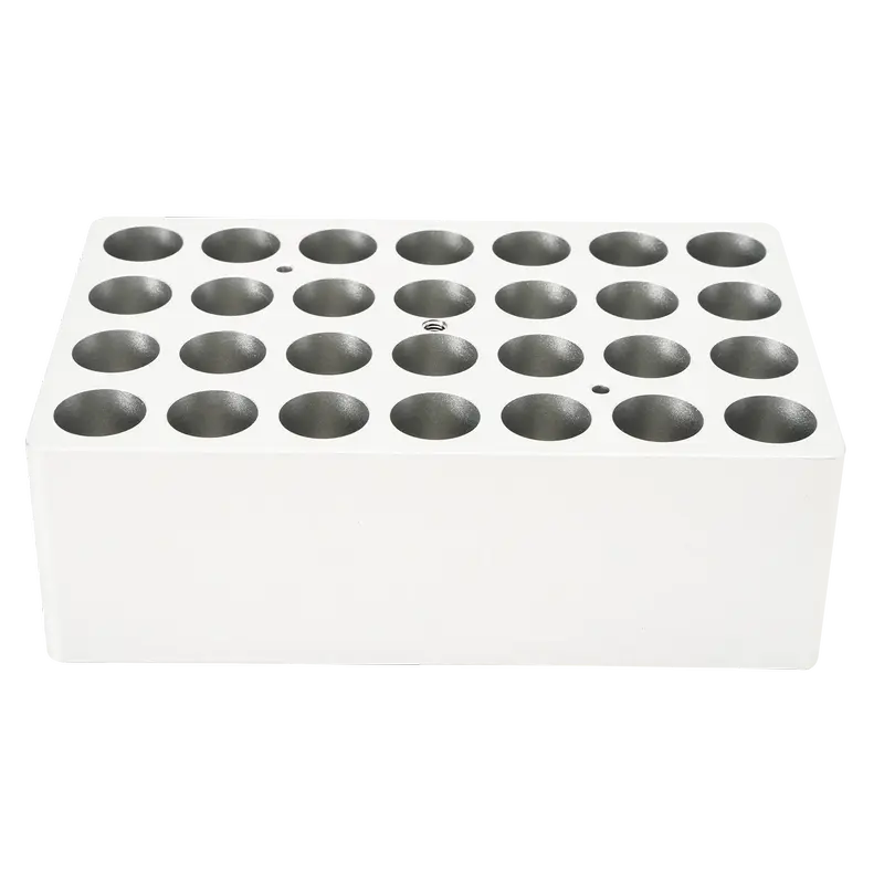 DLAB Isıtma Bloğu, 5/15mL Tüpler İçin, 28 Delikli, Kuru Banyo Bloğu, 120ºC Uyumlu, HB120-S İçin
