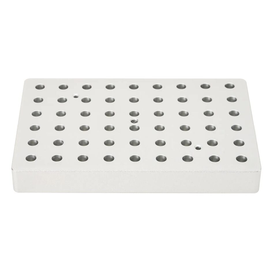 0.2mL Tüpler İçin 54 Delikli Isıtma Bloğu, İnce Tip, Kuru Banyosu Bloğu, 120ºC'ye Kadar Uyumlu, HB120-S İçin