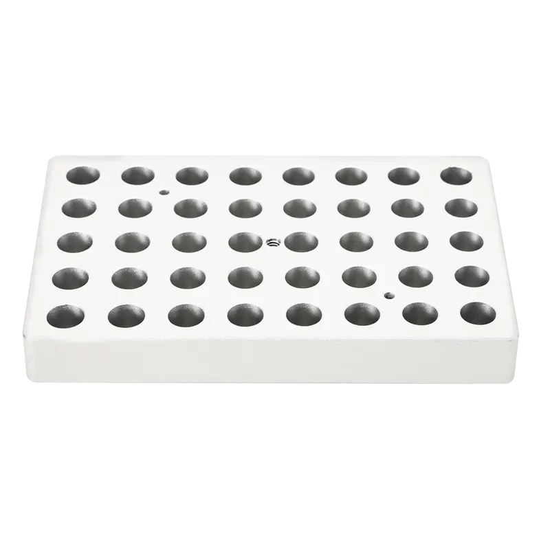 DLAB 2mL Tüpler İçin 40 Delikli Isıtma Bloğu, İnce Tip, Kuru Banyo Bloğu 120ºC Uyumlu HB120-S