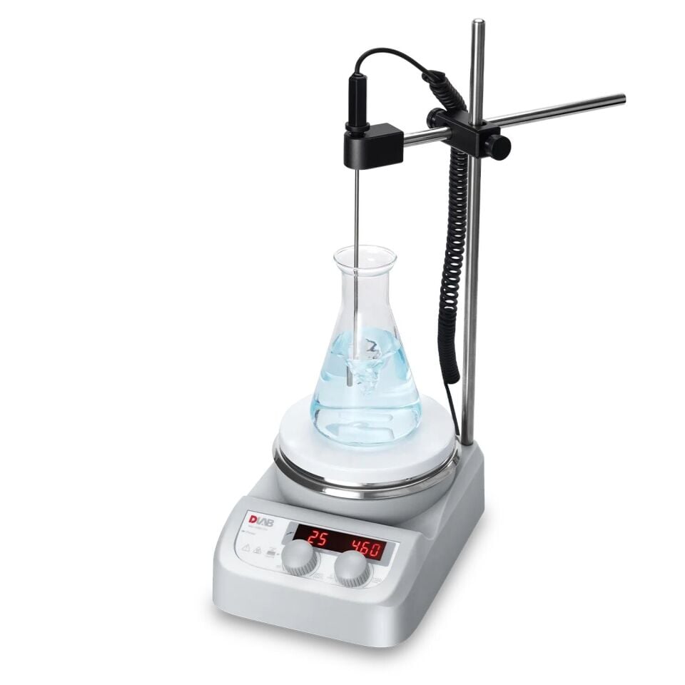 Isıtıcılı Manyetik Karıştırıcı 280°C Çift LED Ekran Seramik Plaka MS-H280-Pro Set (PT1000A Dahil)