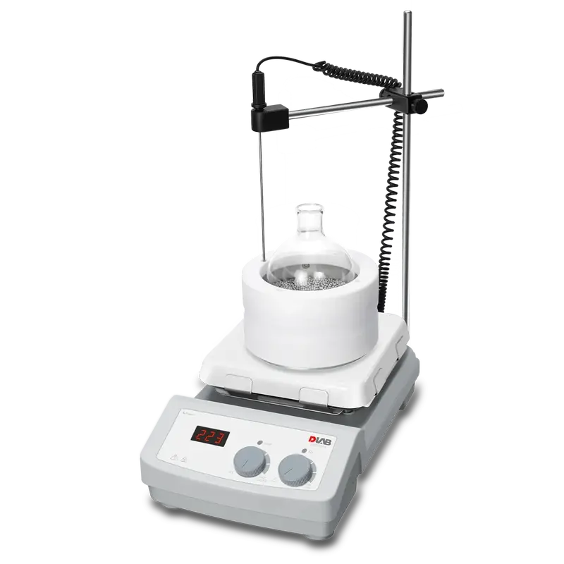 DLAB Isıtıcılı Manyetik Karıştırıcı 550°C 7 İnç Cam Seramik MS7-H550-S Set