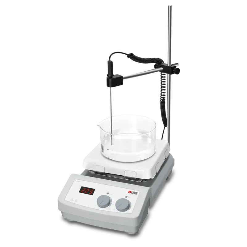 DLAB Isıtıcılı Manyetik Karıştırıcı 550°C 7 İnç Cam Seramik MS7-H550-S Set