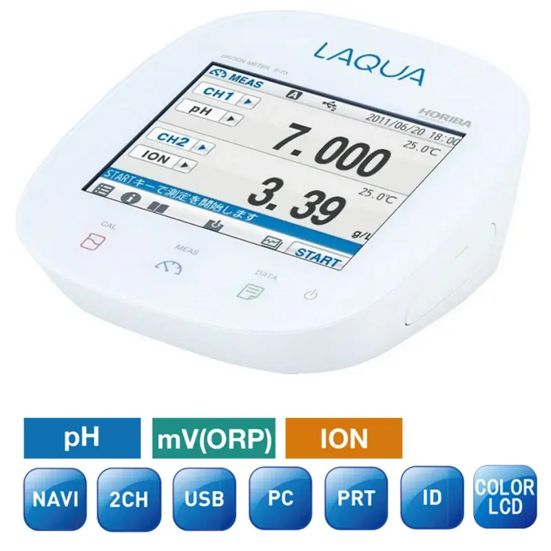 HORIBA LAQUA F73G Çift Kanallı Masaüstü pH/ORP/İyon Ölçer Laboratuvar Tipi