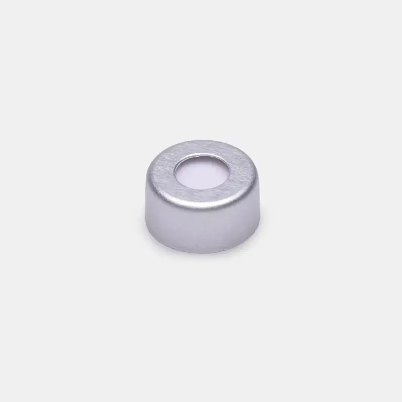 İSOLAB crimp kapak + septa silikon / PTFE yarıksız N11 crimp vial için