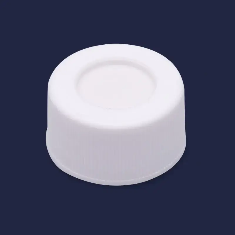 İSOLAB kapak + septa silikon / PTFE delikli N24 vial için