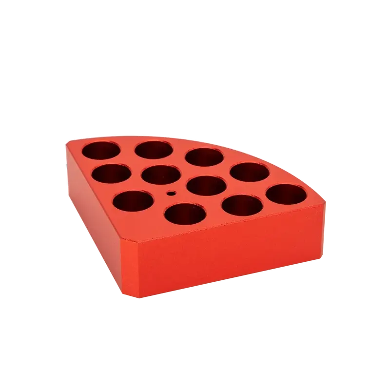 DLAB Kırmızı çeyrek daire, 11 delikli, 4 ml reaksiyon kabı, Ø15.2mm, 20mm derinlik, MS135.1 ve MS135.8 ile uyumlu, MS-H-Pro+, MS-H550-Pro, MS7-H550-S için uygun, Model: MS 135.2