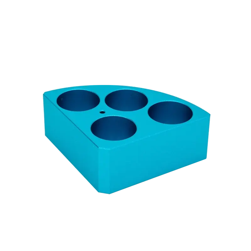 DLAB Mavi Çeyrek Daire 4 Delikli 30 ml Reaksiyon Kabı Ø28mm 30mm Derinlik MS 135.1 ve MS 135.8 ile Uyumlu MS-H-Pro+ MS-H550-Pro MS7-H550-S için Uygun Model MS 135.4