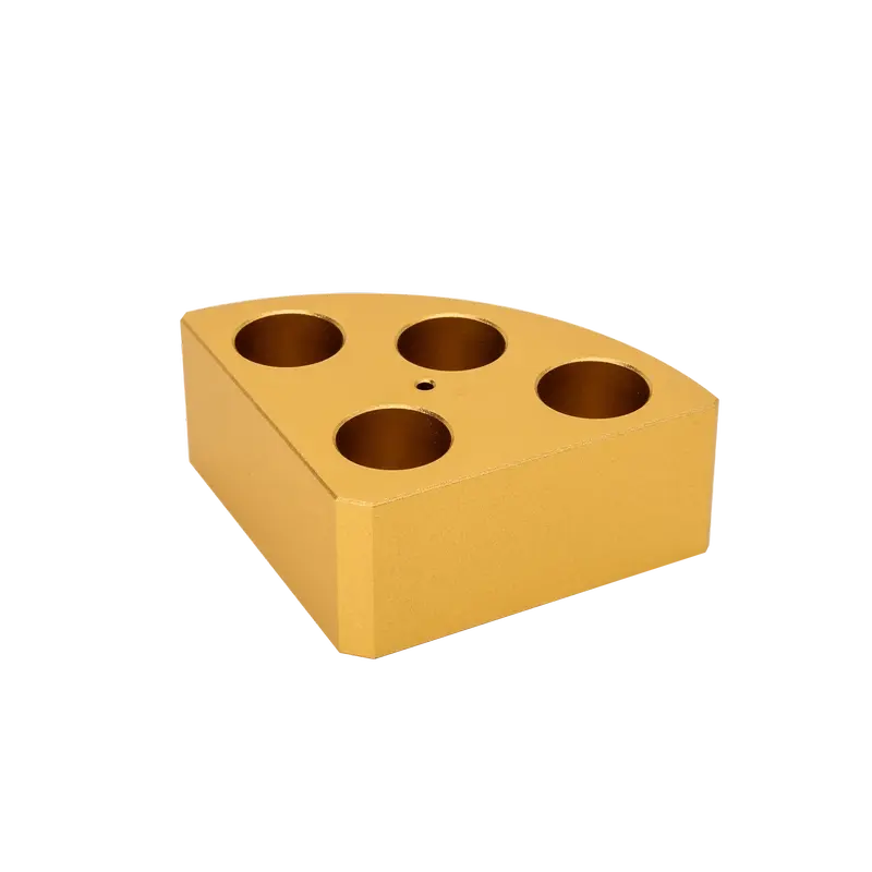 DLAB Altın Çeyrek Pasta 4 Delikli 16ml Reaksiyon Kabı Ø21.6mm 31.7mm Derinlik MS 135.1 ve MS 135.8 ile Uyumlu MS-H-Pro+, MS-H550-Pro ve MS7-H550-S için Uygun Model MS 135.7