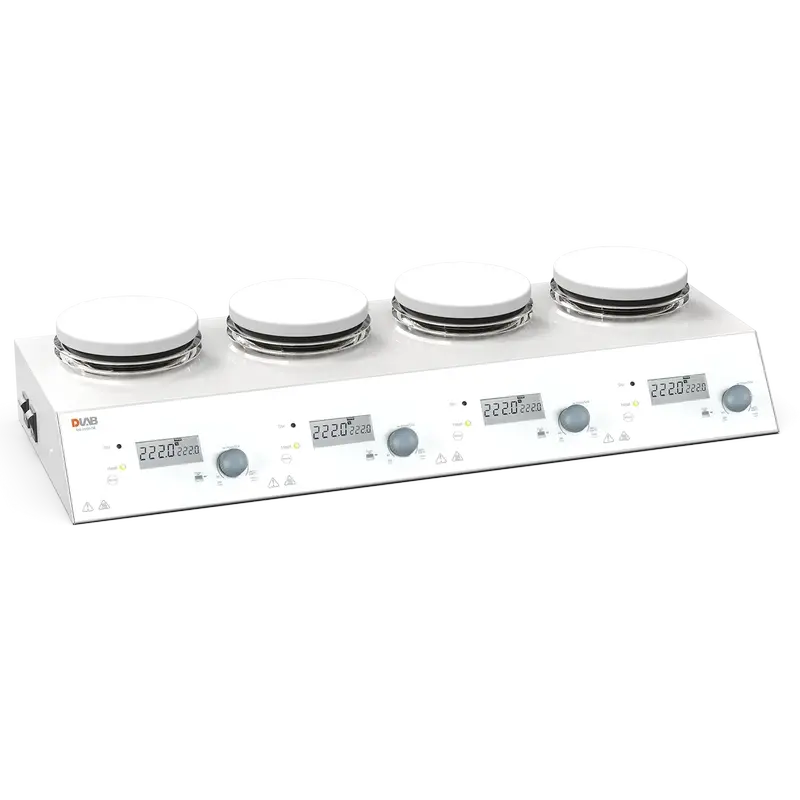 DLAB Isıtıcılı Manyetik Karıştırıcı 280°C 4 Kanallı Seramik Kaplama MS-H280-S4