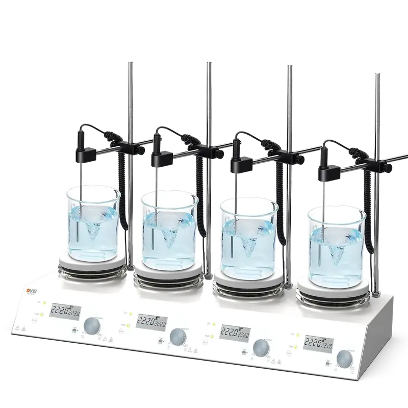 DLAB Isıtıcılı Manyetik Karıştırıcı 280°C 4 Kanallı MS-H280-S4 Set (PT1000A Dahil)