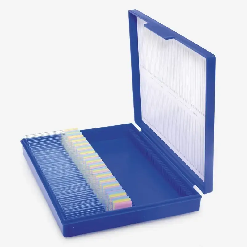 İSOLAB lam kutusu 25 lam kapasiteli plastik kilitli mavi