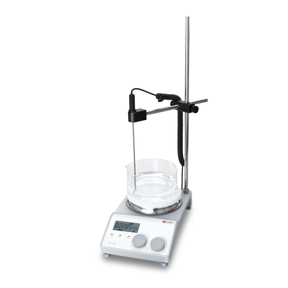 DLAB MS-H-PROT LCD Dijital Isıtıcılı Manyetik Karıştırıcı – 340°C, 1500 rpm, Zamanlayıcılı
