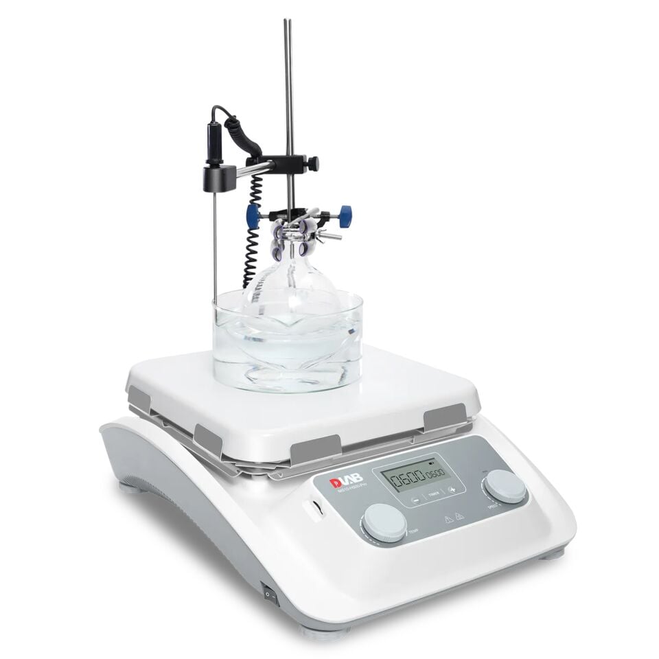 DLAB MS10-H500-Pro 10'' Seramik Plakalı LCD Dijital Isıtıcılı Manyetik Karıştırıcı – 500°C