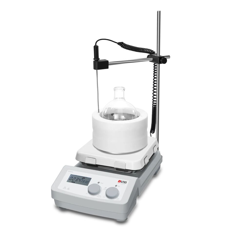 DLAB MS7-H550-Pro 7'' Seramik Plakalı LCD Dijital Isıtıcılı Manyetik Karıştırıcı – 550°C