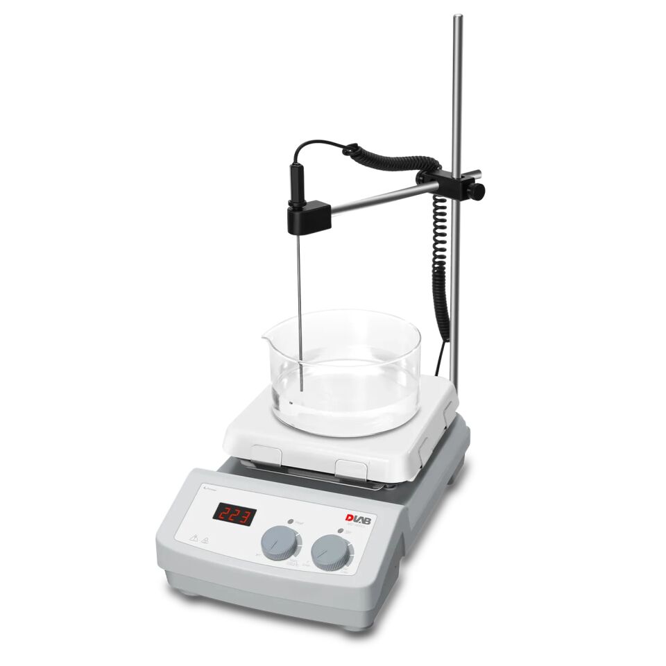 DLAB MS7-H550-S 7'' Seramik Plakalı LED Isıtıcılı Manyetik Karıştırıcı – 550°C