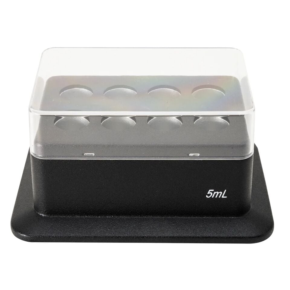 5mL Tüpler İçin Isıtma Bloğu, 8 Delikli, Konik Tabanlı
